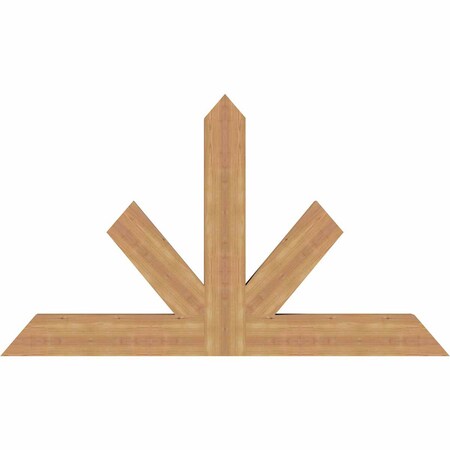 Ekena Millwork Saratoga Timber Gable Bracket, Western Red Cedar, 60"W x 35"H x 3 1/2"D x 5 1/2"F, 14/12 Pitch GBW060X35X0406SAR00SWR